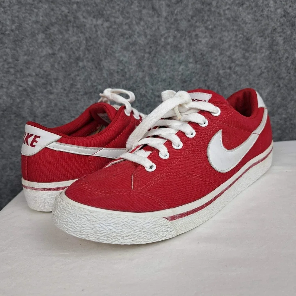 VTG 2002 Nike All Court Low Womens‎ Girls Size 7.5 Red Canvas Classic Y2K Shoes